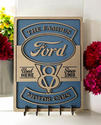 Ford Motor Cars Wooden Key Holder