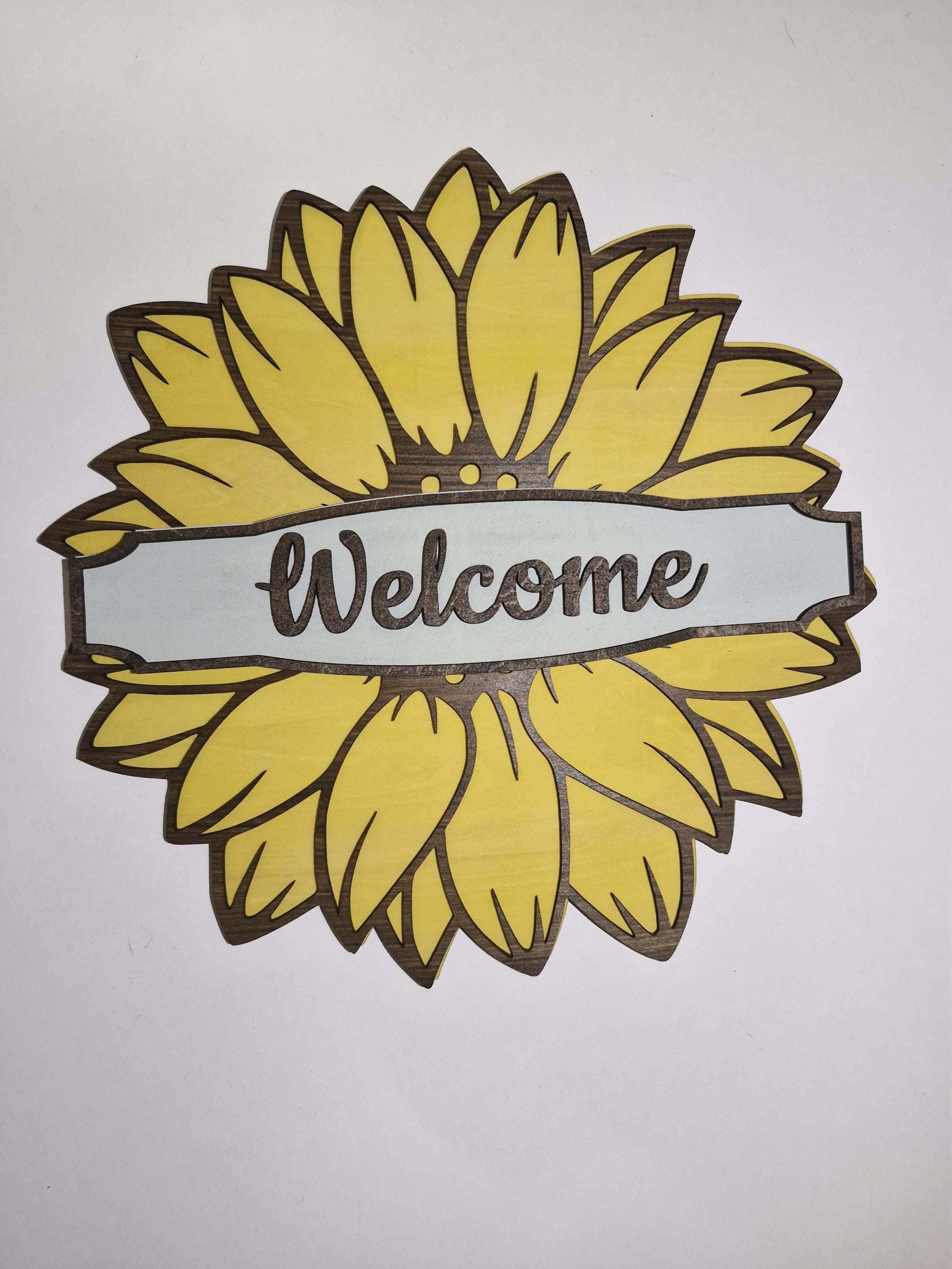 Sunflower Welcome Sign