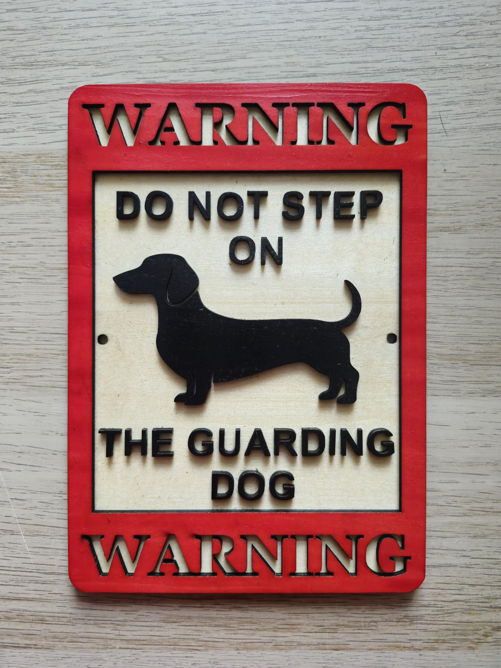 Dachshund Warning Sign