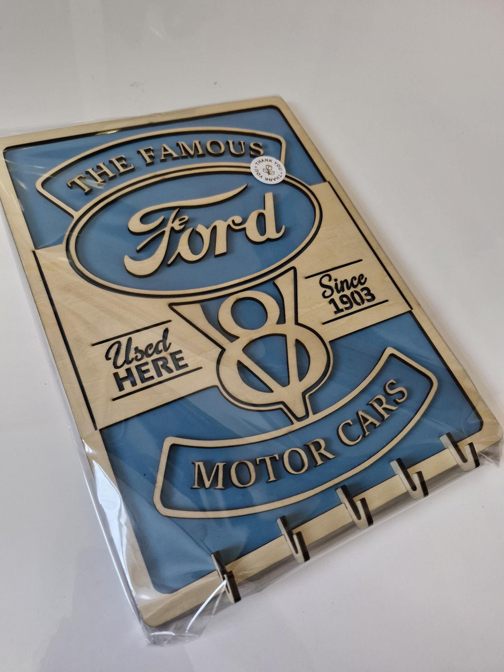 Ford Motor Cars Wooden Key Holder