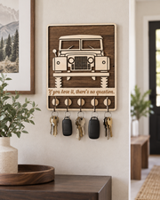 Classic 4x4 Key Holder – 5 Hook Wooden Key Organiser
