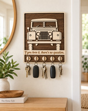 Classic 4x4 Key Holder – 5 Hook Wooden Key Organiser